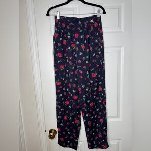 Vintage Liz Sport Rayon Floral Navy Pants